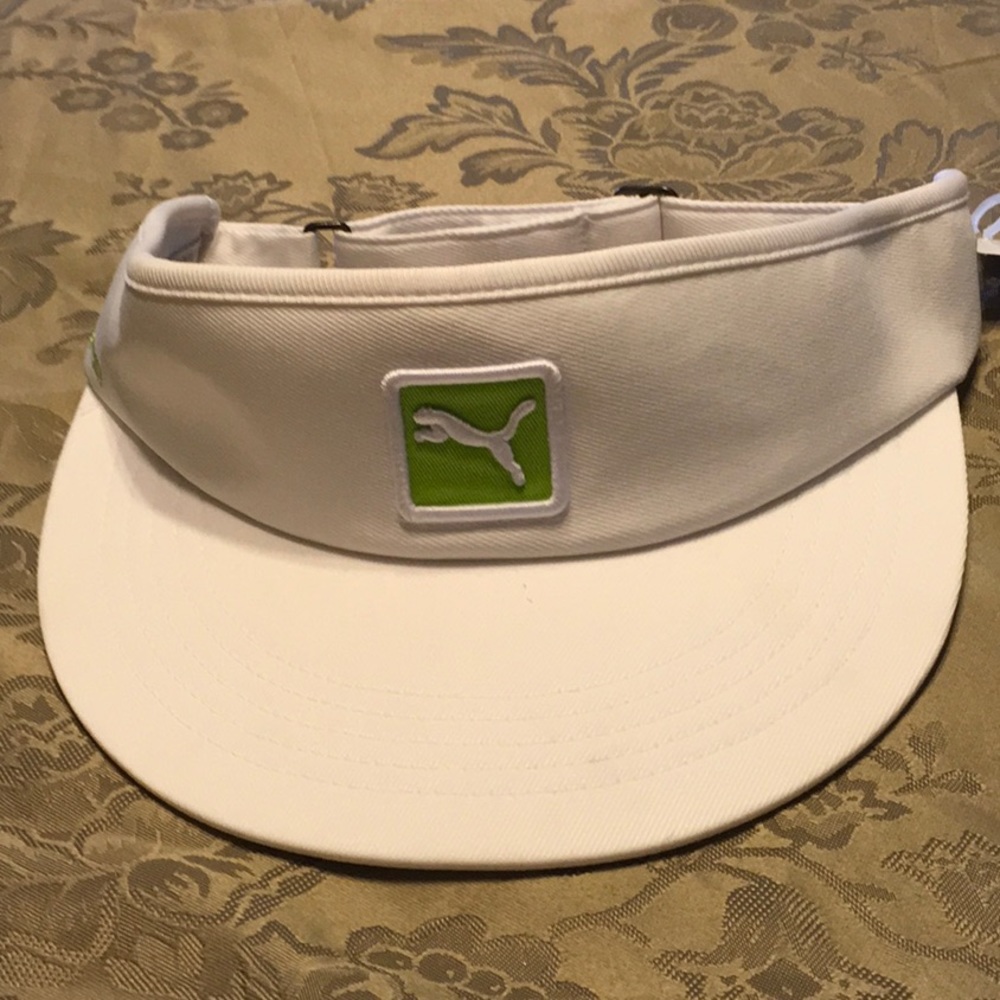 Puma White Sun visor with logo
